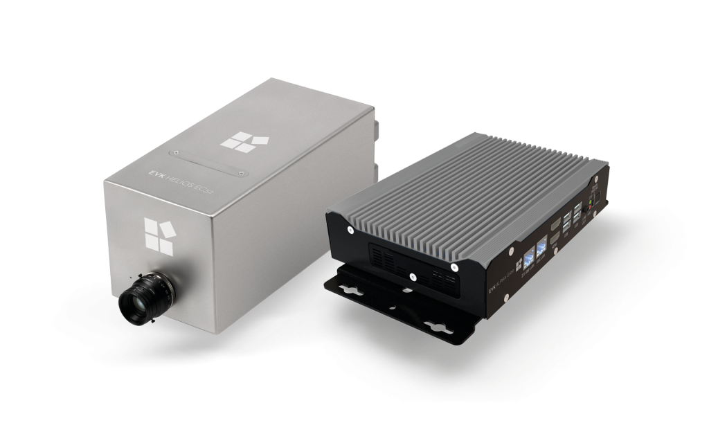 EVK HELIOS EC hyperspectral core camera and EVK ALPHA real-time image processing platform